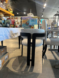 22” Wide Upholstered Accent Dining Chair with Black Wood Frame