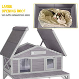 Large Insulated Outdoor Cat House – Weatherproof Wooden - Cat Shelter with Escape Door-assembled!