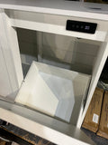 Jaxpety Double Tilt Out Trash Can Cabinet with Deodorizing Function” Wide White