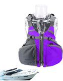 Fishing Vest Life Vest , Adjustable Adult Size for Women, Men Purple