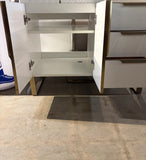 35” White Freestanding Single Bathroom Vanity Cabinet 3 Drawers Only-Sink Not Included