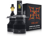 Hikari H4/9003/HB2 LED Light Bulbs Dual Beam 45W 20000LM 6000K Cool White Pair