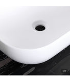 19.7” Wide, 15.7” Deep Essential White Rectangle Round Corners Ceramic Single Vessel Bowl Sink, Spa Ambiance