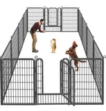 40 Inch 14 Panels Dog Playpen Outdoor Dog Fence Outdoor for Yard,  Dog Pens Outside Anti-Rust Pet Fence for Dogs Outside Portable Dog Run Exercise Fence Pet Playpen for RV Camping Yard