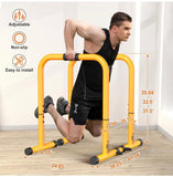 Adjustable Dip Bar Station Parallel Bars Home Gym Strength Training Equipment