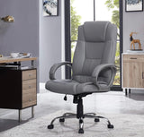 Naomi Home Halle Executive Office Chair High Back Desk Chair with Armrests Lumbar Support, Adjustable Height/Tilt, 360-Degree Swivel Leather Computer Chair for Women and Men Premium Furniture – Grey