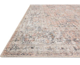Loloi Skye Collection, SKY-01, Blush / Grey, 7'-6" x 9'-6", .13" Thick, Area Rug, Soft, Durable, Vintage Inspired, Distressed, Low Pile, Non-Shedding, Easy Clean, Printed, Living Room Rug