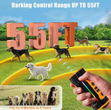 Dog Bark Deterrent Devices Anti Barking Device for Dogs Barking Silencer in 55FT Indoor Outdoor 3X Head Anti Bark Device with Flashlight &Party Flashlight Portable Training Tool