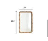 20 in. W x 31.5 in. H Distressed Rectangle Wood Brown Frame Accent Mirror