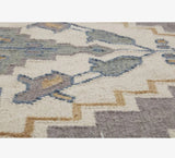 5 x 8 Flatweave Area Rug – Hayes Collection (Jade, Gray/Blue, Turkish-inspired)