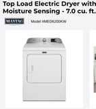 Maytag 7.0 Cu Ft Electric Dryer with Moisture Sensing - Open Box