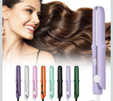 Mini 2-in-1 Curling Iron & Hair Straightener, Travel Dual Purpose