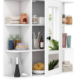 26” Wall-Mounted Bathroom Medicine Cabinet with Mirror & Adjustable Storage Shelf