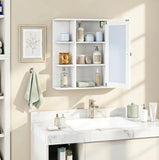 26” Wall-Mounted Bathroom Medicine Cabinet with Mirror & Adjustable Storage Shelf