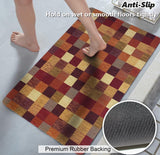 GOS Bath Mat - Non Slip Absorbent Bath Mat for Bathroom - Quick Dry, Washable, Thin Bathmat - Fit Under Door - Rubber Shower Rug, 17"x59"