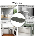 GOS Bath Mat - Non Slip Absorbent Bath Mat for Bathroom - Quick Dry, Washable, Thin Bathmat - Fit Under Door - Rubber Shower Rug, 17"x59"