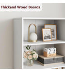 71” Tall 5-Tier Farmhouse Bookshelf with Adjustable Shelves – 31.5” Wide