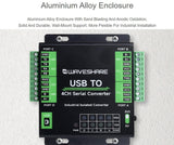 waveshare Industrial USB to 4-CH, USB to RS232/485/422/TTL Serial Converter, Adopts FT4232HL Chip, Support Linux, Android, Windows 11/10 / 8.1/8 / 7, Safer Isolated Design