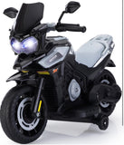 Kids 12V Electric Ride-On Motorcycle with Headlight & Training Wheels