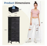 Fabric 6 drawer Storage Dresser Organizer w/ Removable Drawers