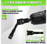 28-Piece Magnetic Nut Driver Set Impact Drill Bit Socket Adapter Kit