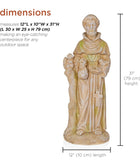 Old World St. Francis Statue Statuary, Multicolor