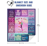 Gymnastics Gifts for Girls, Girls Gymnastics Stuff Blanket Gifts, Gymnastics Christmas Birthday Gifts Throw Blanket 60" x 50"