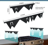 2-Pack Stainless Steel Stove Gap Covers – Heat Resistant, Adjustable 13.8–27.5”