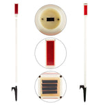 Alpine Corporation 43" H Driveway Markers with Solar-Powered Red LED Lights - Set of 2