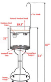 Rolling Bird Play Stand with Feeding Station & Toy Hook