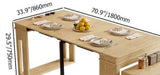 70.9" Rectangle Folding Wood Dining Table