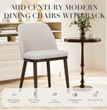 Upholstered Dining Chairs with Back, Set of 2 Fabric Side Chairs
