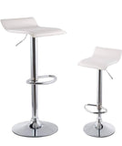 Bar Stools Set of 2 Kitchen Stools Adjustable Height Swivel stools Dinning Chairs PU Leather Bigger Bases Barstools （Set of 4)