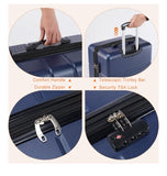 Blue - Hardside Luggage with Spinner Wheels - 24 Inch Expandable Suitcase, TSA Lock, Lightweight Hard Shell Carry On & Checked Luggage - Durable ABS/PC, 360° Silent Wheels - Blue