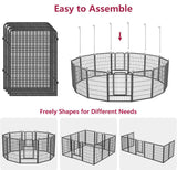 40 Inch 14 Panels Dog Playpen Outdoor Dog Fence Outdoor for Yard,  Dog Pens Outside Anti-Rust Pet Fence for Dogs Outside Portable Dog Run Exercise Fence Pet Playpen for RV Camping Yard