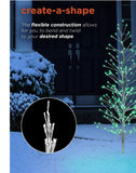 60 in. Tall Indoor/Outdoor Artificial Christmas Tree with LED Lights, Green