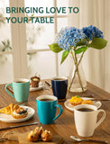 Porcelain Coffee Mugs 16oz – Set of 6 Cups for Latte, Tea & Cappuccino