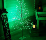 60 in. Tall Indoor/Outdoor Artificial Christmas Tree with LED Lights, Green