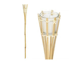 Citronella Bamboo Torch w/ Color Change LED Outdoor Garden Patio Light