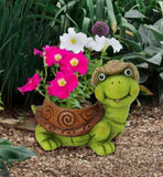 REDUCED-Hole on Side-Alpine Corporation Turtle Pot: Terracotta Garden Decor' No Drainage, Freestanding