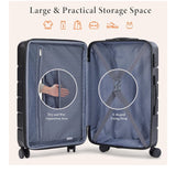 Black - Hardside Luggage with Spinner Wheels - 20 Inch Expandable Suitcase, TSA Lock, Lightweight Hard Shell Carry On & Checked Luggage - Durable ABS/PC, 360° Silent Wheels - black