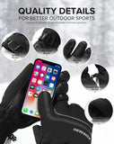 HEWINZE Rechargeable Heated Gloves 7.4V – Touchscreen Winter Gloves for Men & Women, 3 Heat Levels, Medium Size