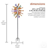 84 in. Tall Cosmic Array Wind Spinner Stake, Multicolor