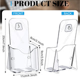 15-Pack Clear Acrylic Brochure Holders – A6 Size 4” Wall Mount or Counter Display Organizer