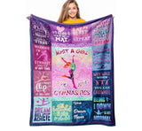 Gymnastics Gifts for Girls, Girls Gymnastics Stuff Blanket Gifts, Gymnastics Christmas Birthday Gifts Throw Blanket 60" x 50"