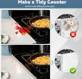 2-Pack Stainless Steel Stove Gap Covers – Heat Resistant, Adjustable 13.8–27.5”
