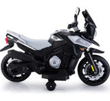 Kids 12V Electric Ride-On Motorcycle with Headlight & Training Wheels