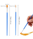 2 - Pack 100 Pcs Paint Brushes Round Flat Small Brush Bulk for Detail Painting