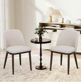 Upholstered Dining Chairs with Back, Set of 2 Fabric Side Chairs