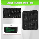 28-Piece Magnetic Nut Driver Set Impact Drill Bit Socket Adapter Kit